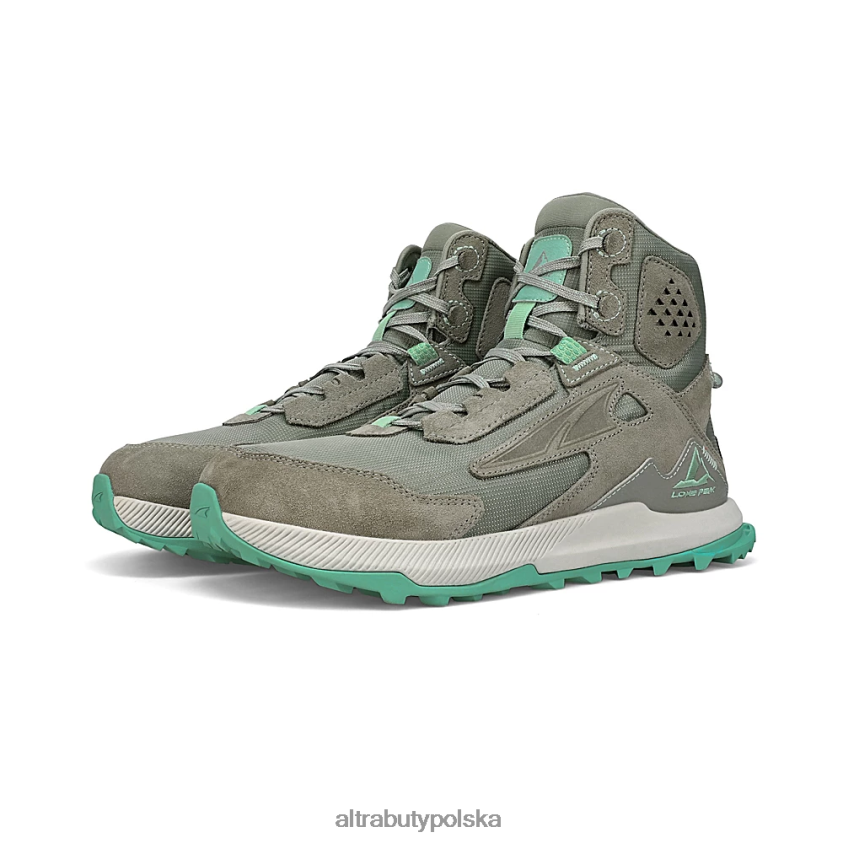 kobiety samotny turysta na szczytach 2 0HH0VF38 buty terenowe szarozielony Altra