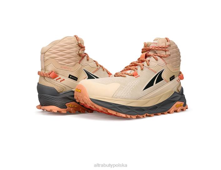 kobiety olympus 5 wycieczka mid gtx sand DN82507 piasek Altra