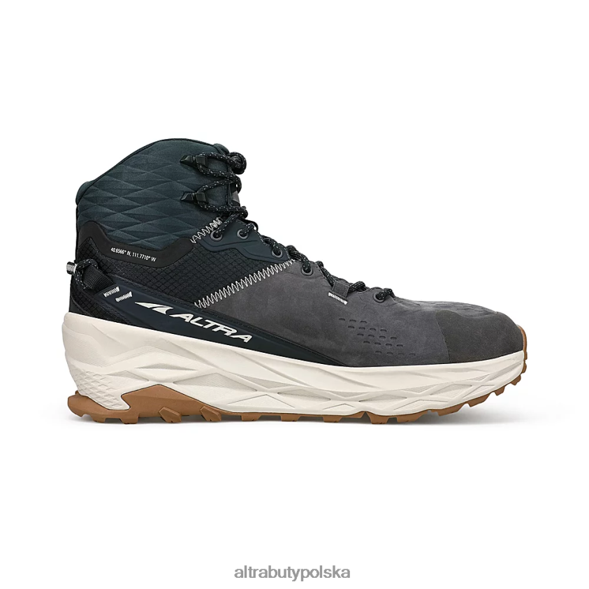 mężczyźni olympus 5 wycieczka mid gtx 0HH0VF226 buty terenowe czarno szary Altra