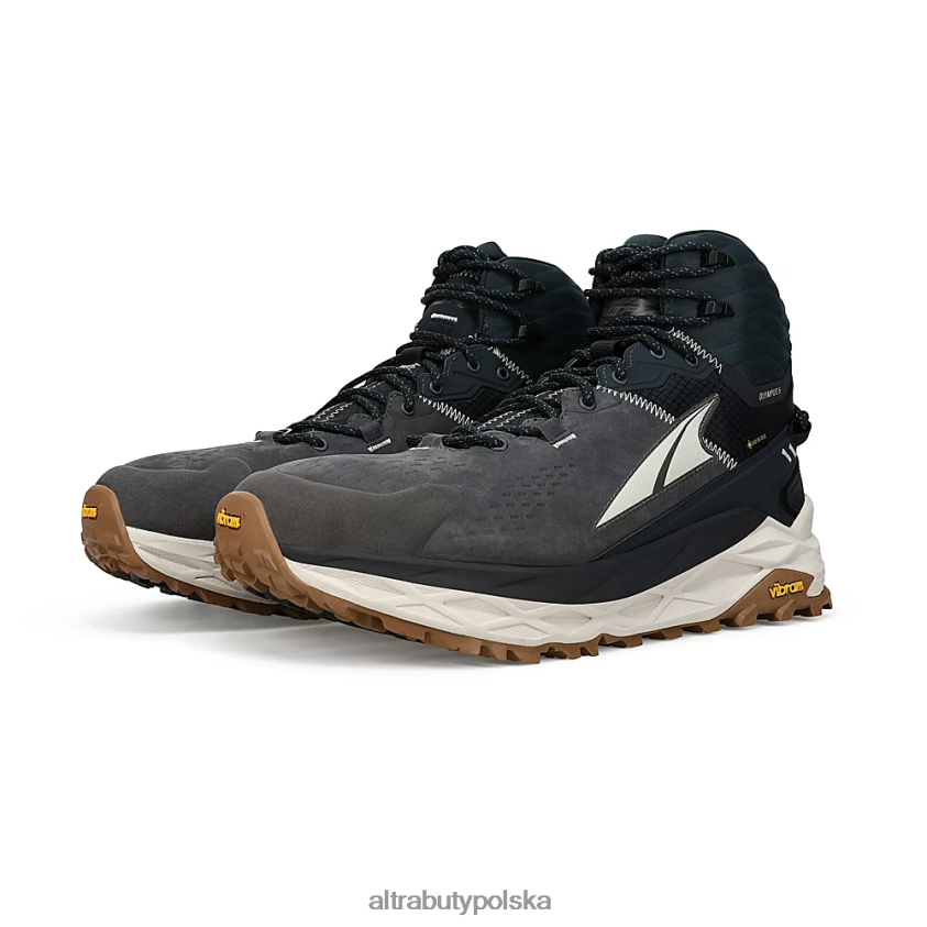 mężczyźni olympus 5 wycieczka mid gtx 0HH0VF226 buty terenowe czarno szary Altra