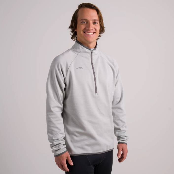 mężczyźni Męska bluza z zamkiem błyskawicznym 1/2, Northern Droplet Heather DN82342 północny wrzos kropelkowy Altra