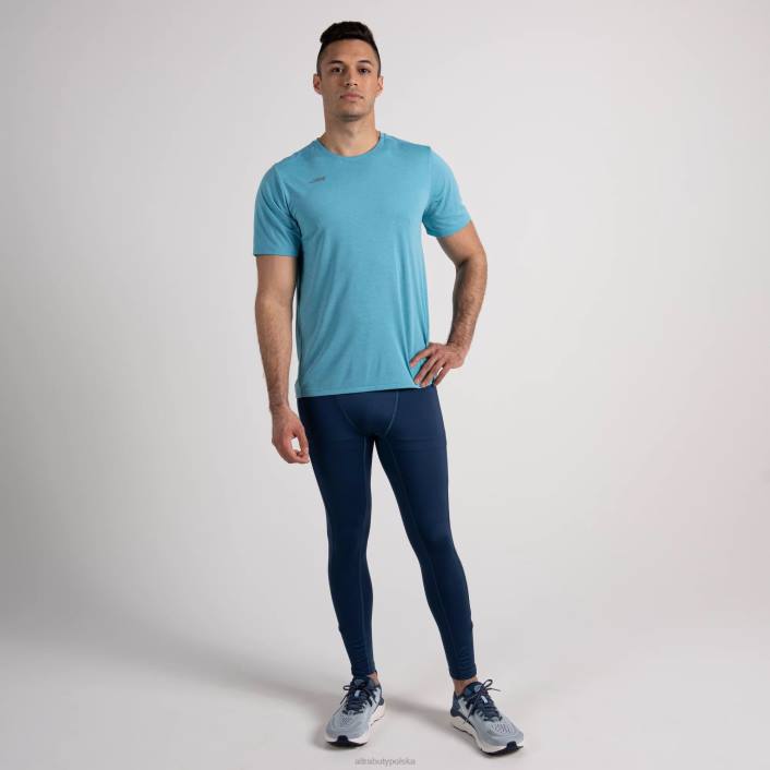 mężczyźni Męska koszulka z krótkim rękawem Core Delphinium Blue Heather DN82338 wrzos ostróżkowy Altra
